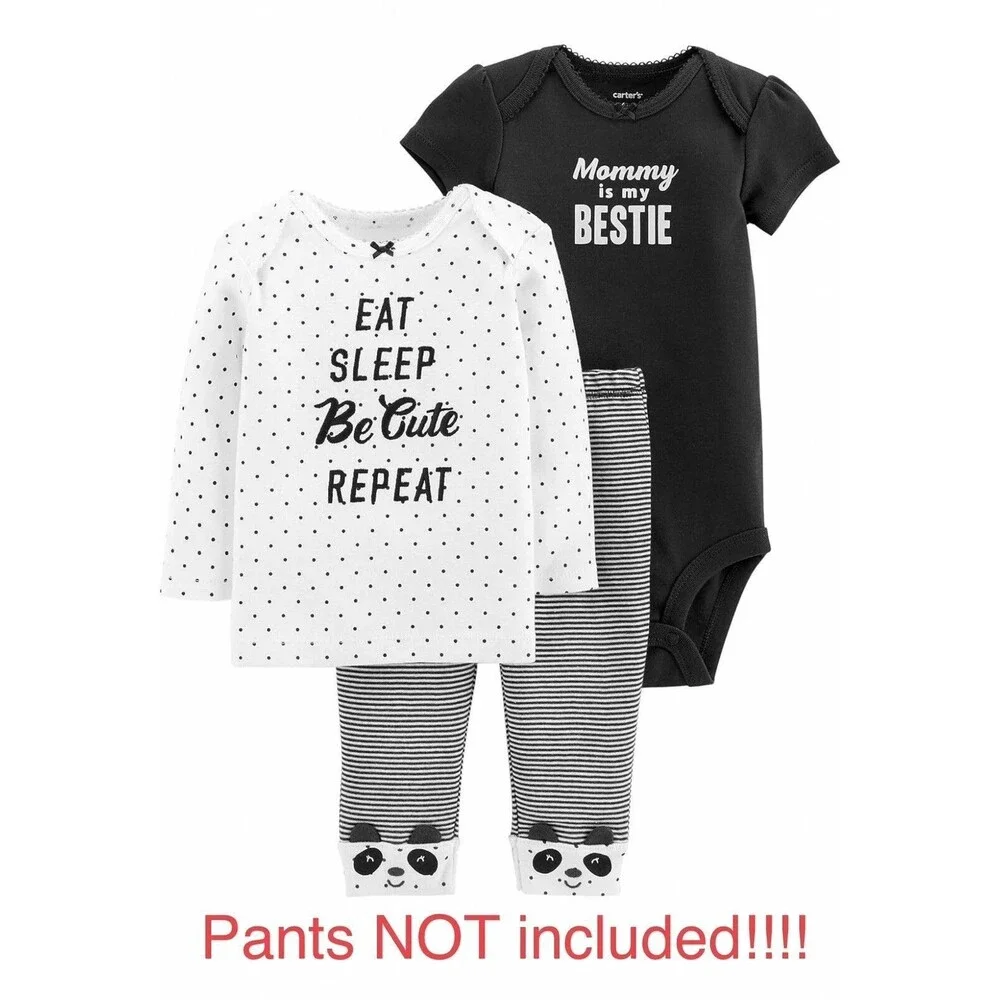 Baby Toddler Girl 2 Piece Outfit Set NEW Top & Bodysuit Be Cute Mommy Bestie 18m